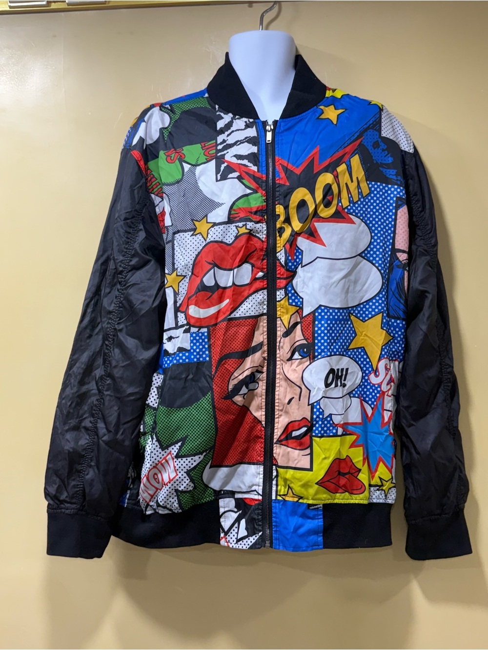 Screeshot Black Jacket with Peach & Lime Accent